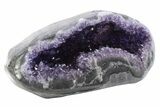Purple Amethyst Geode with Polished Face - Uruguay #233683-1